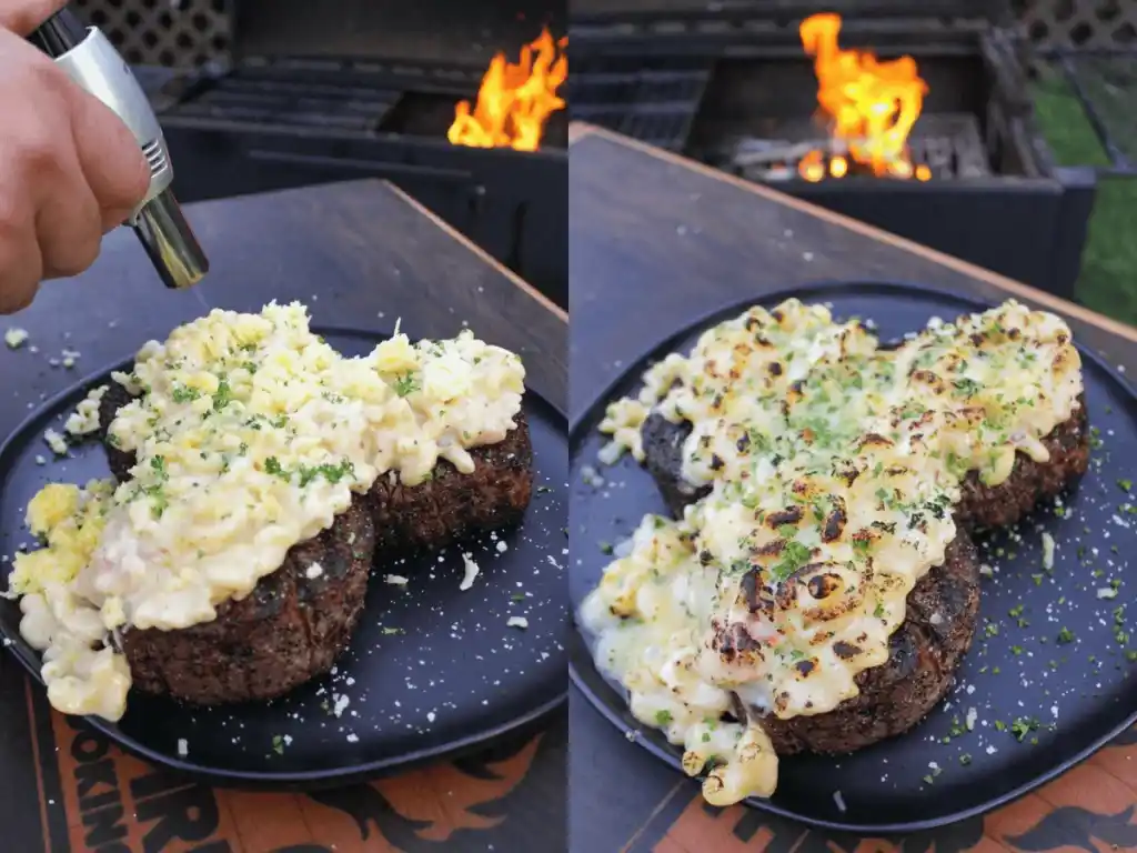 Cheesy Grilled Steaks-Fry 