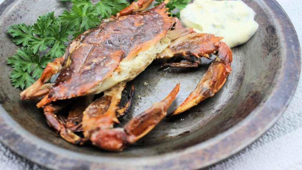 Garlic Butter Soft Shell Crab: 