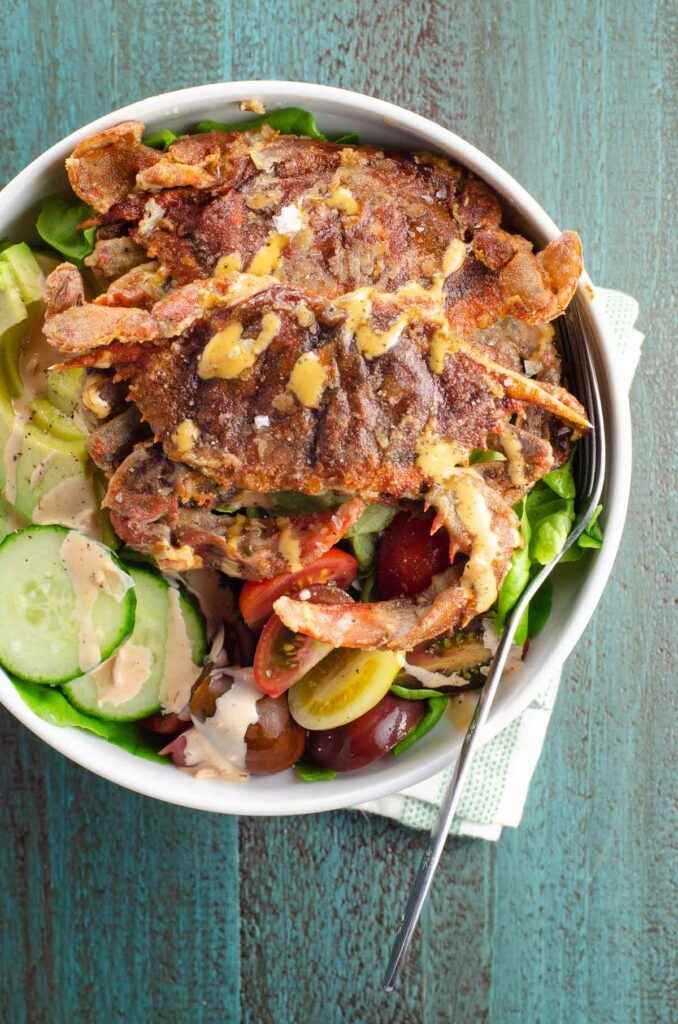 Soft Shell Crab Salad with Citrus Dressing