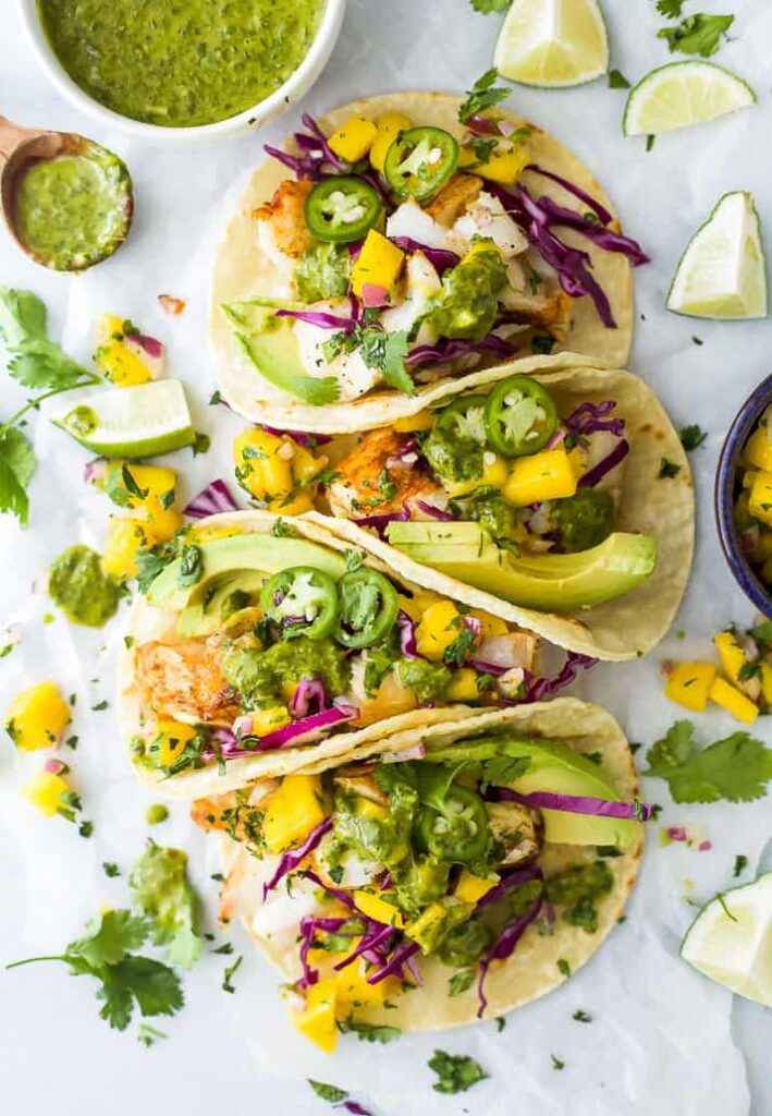 Tacos with Mango Salsa