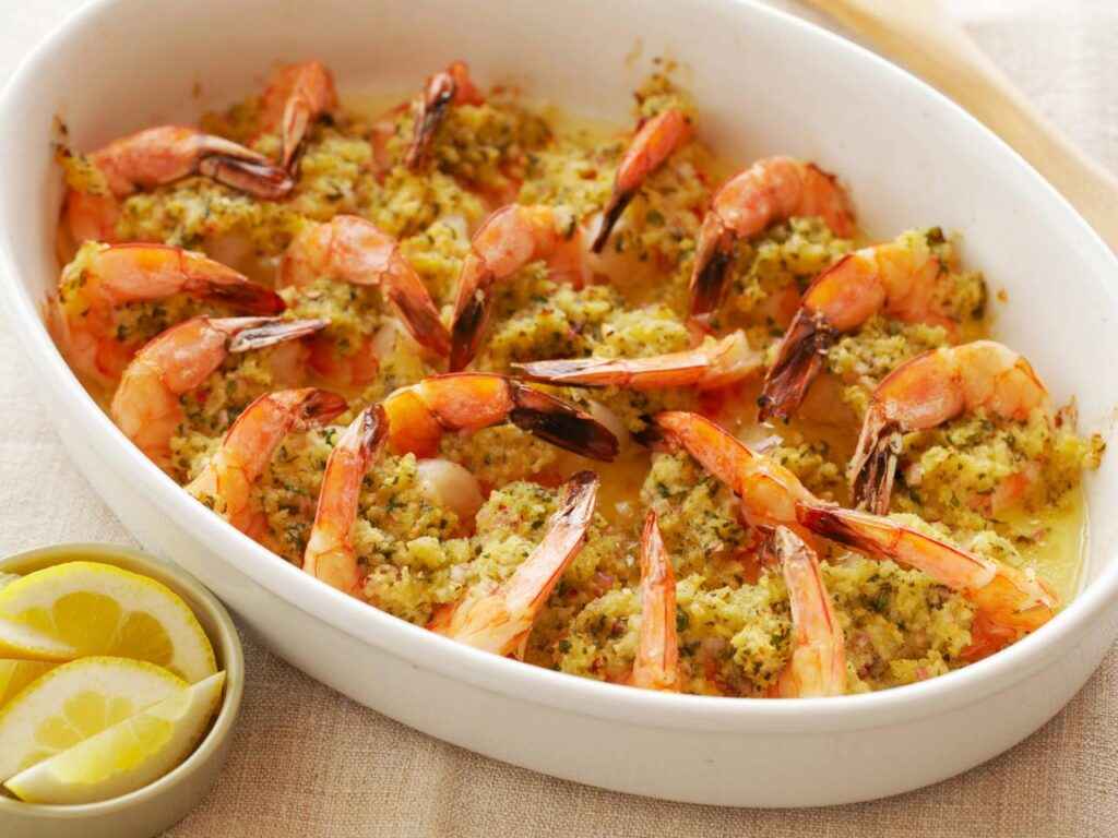 Baked Rock Shrimp Scampi 