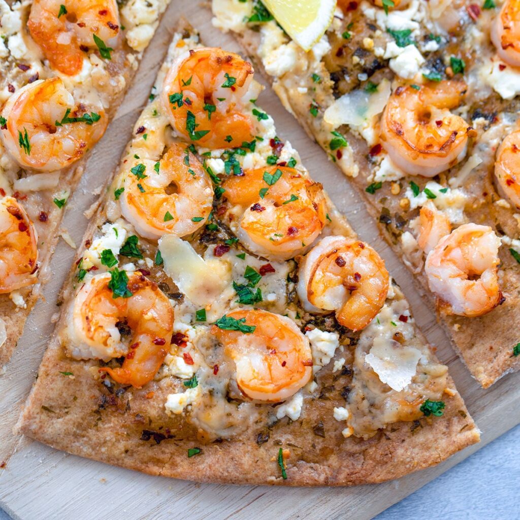 Shrimp Scampi Pizza 