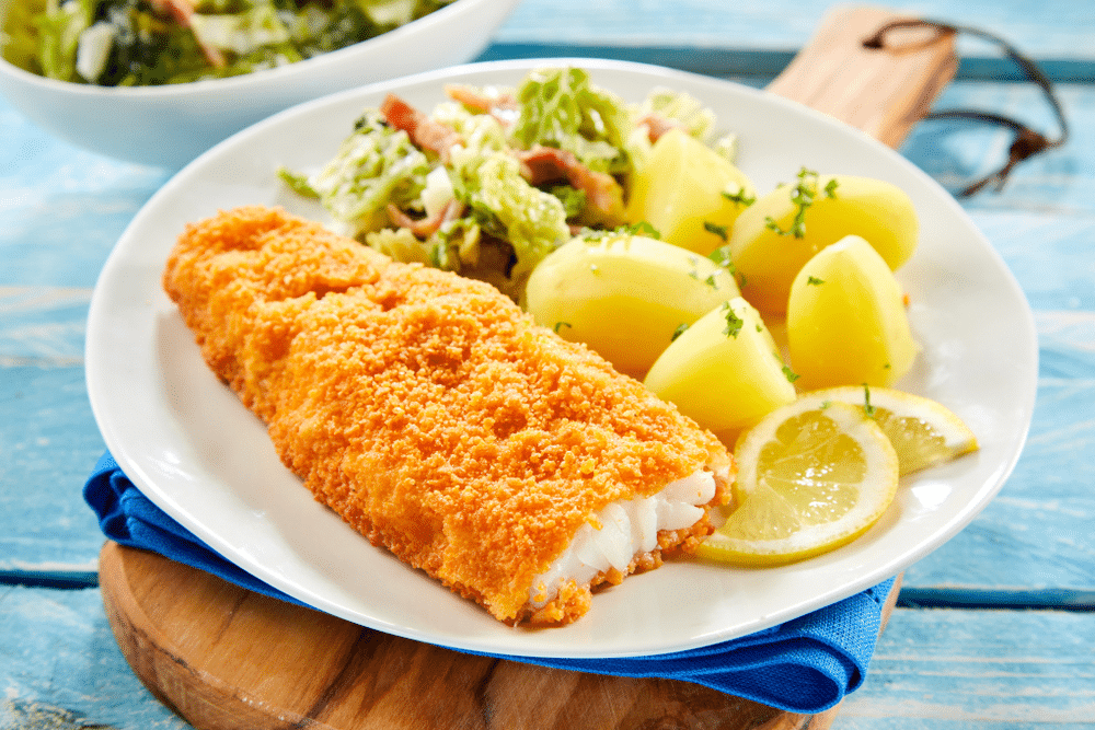 A dish of fried fish