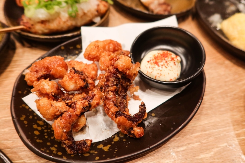 A view of deep fried octopus