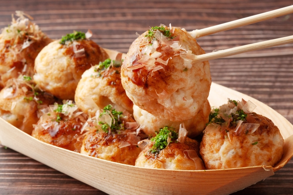 A view of the Takoyaki balls