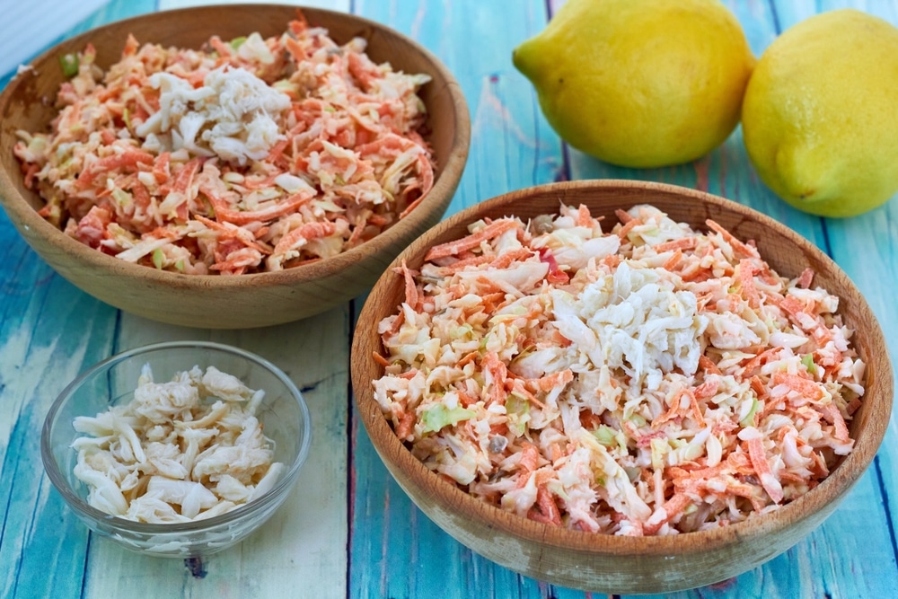 Fresh Crab Coleslaw With Lemon Aoli