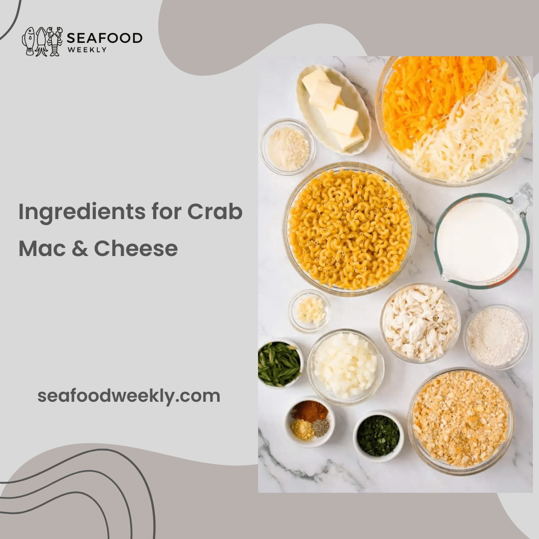 Ingredients for Crab Mac & Cheese