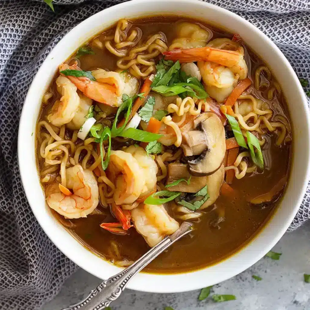 ramen bowl with seafood