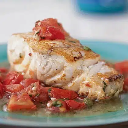 Baked Grouper with Tomatoes and Capers