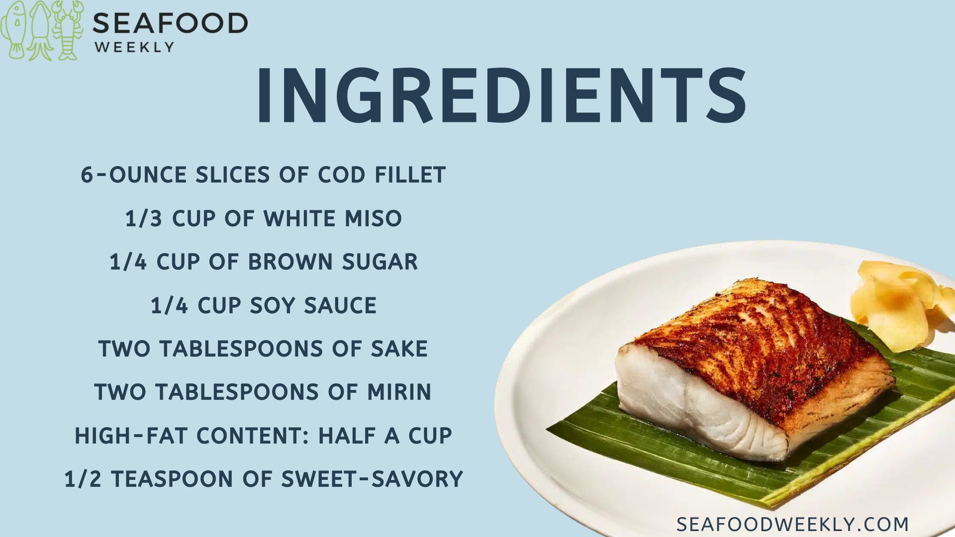 ingredients of miso fish recipe