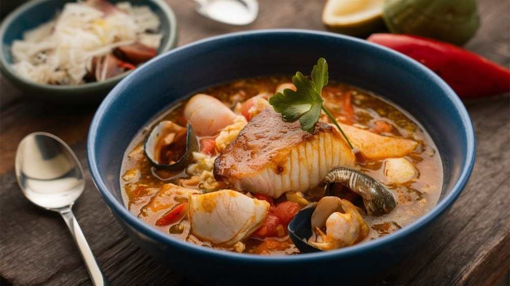 Bouillabaisse: French Seafood Stew With Fish Shellfish 