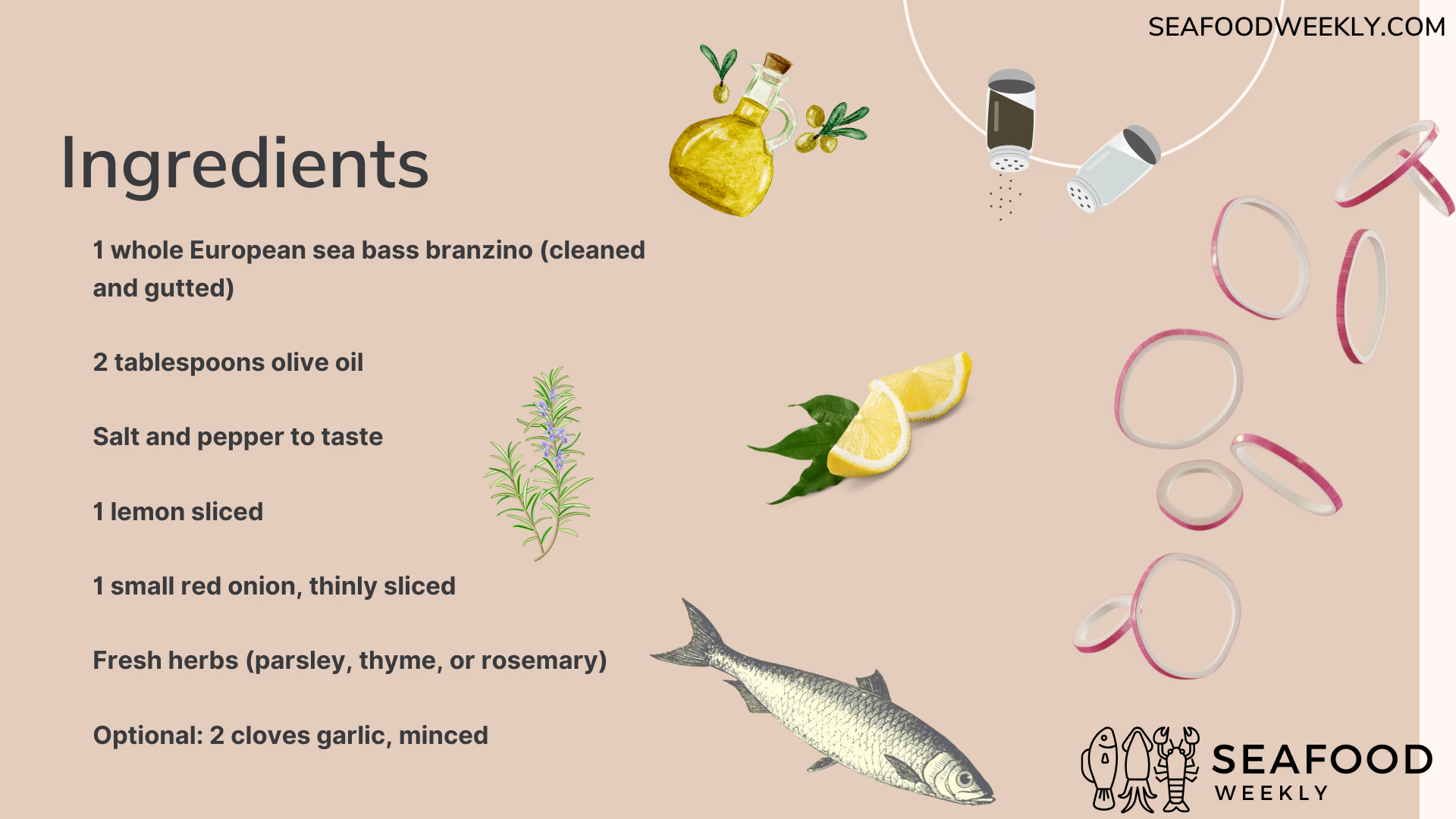 ingredient list of branzino fish