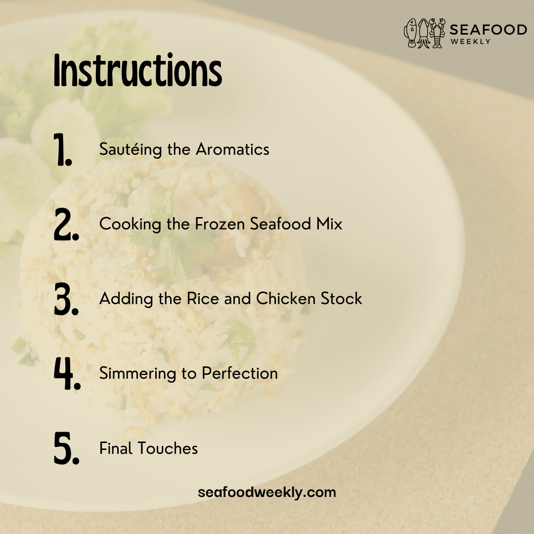 instructions for seafod rice recipe