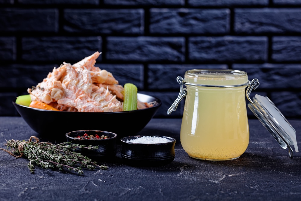 seafood stock in a jar