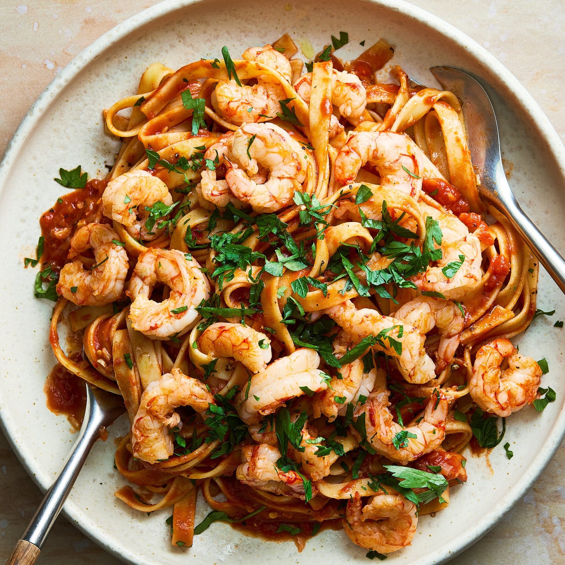 Shrimp Fra Diavolo in a plate Shrimp Fra Diavolo in a plate