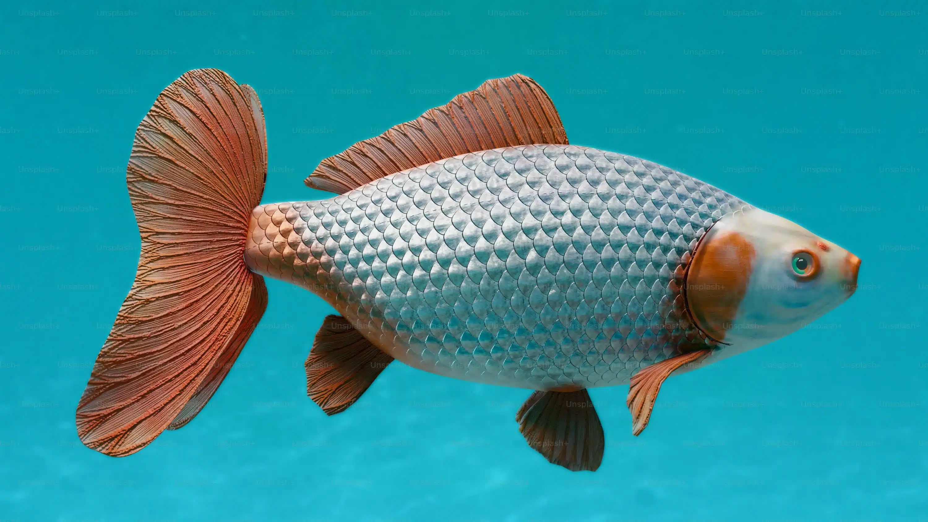 zoomed in view of a fish with beautiful scales