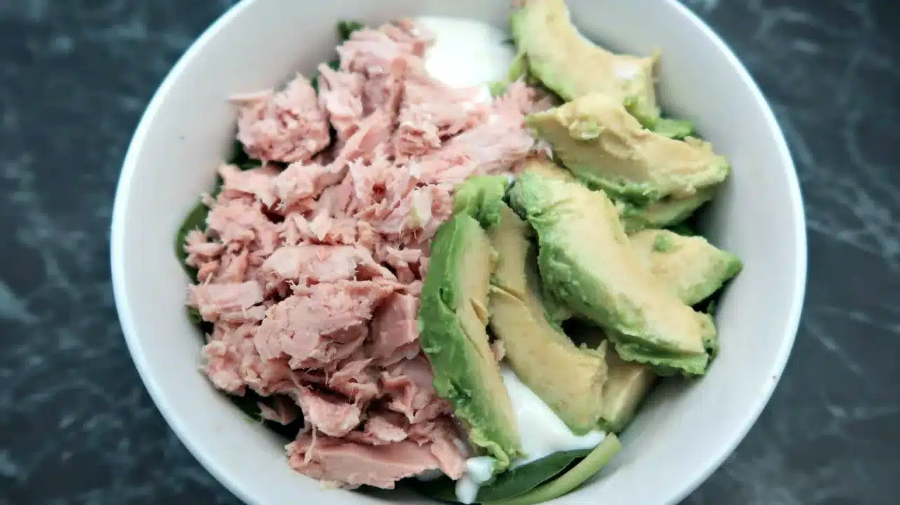 low carb tuna salad in a bowl